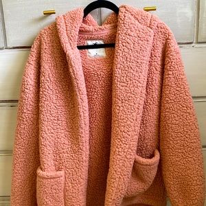 Fluffy pink jacket